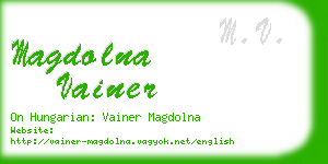 magdolna vainer business card